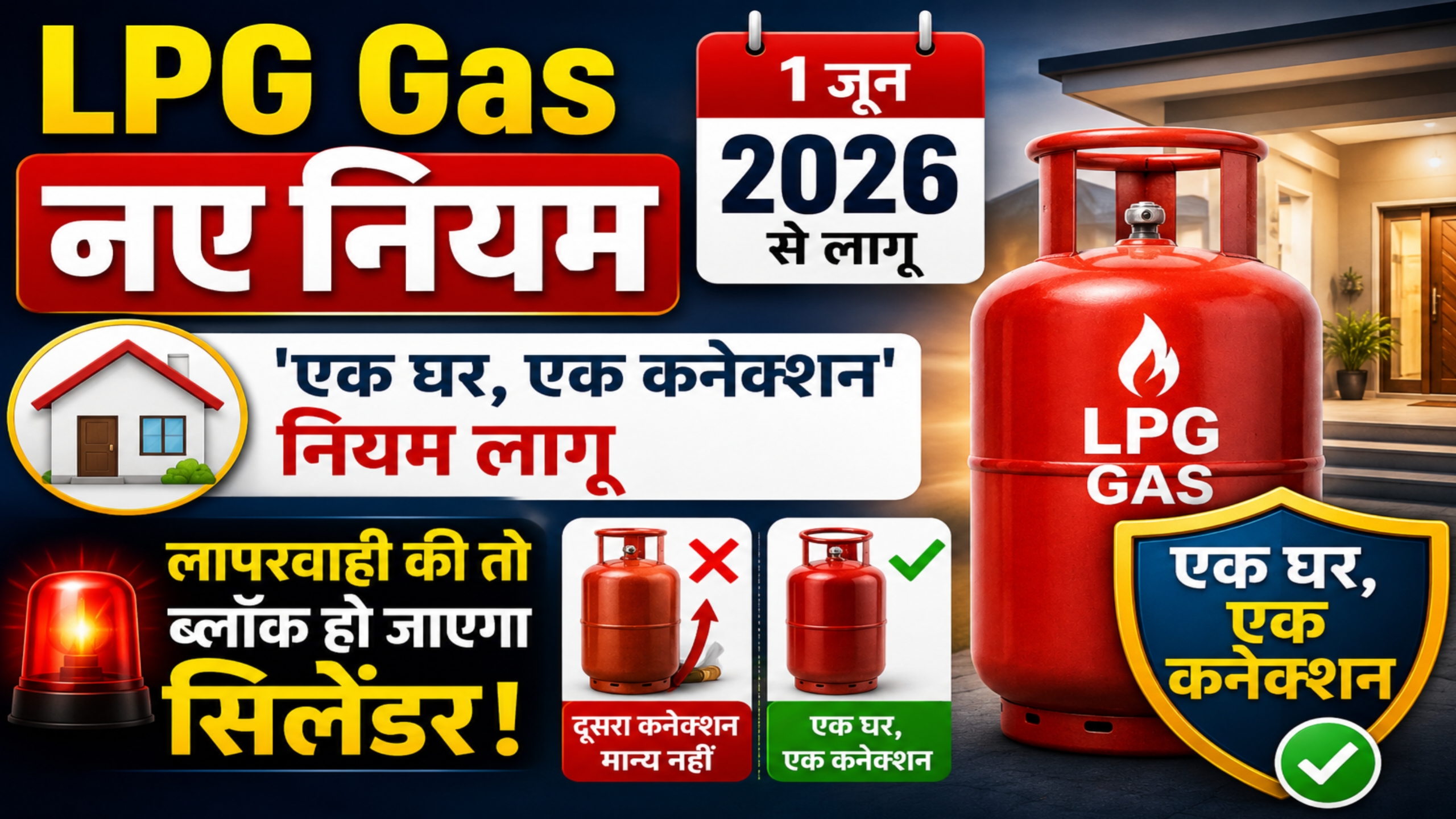 LPG Cylinder New Rules Implemented From June 1 2026 India