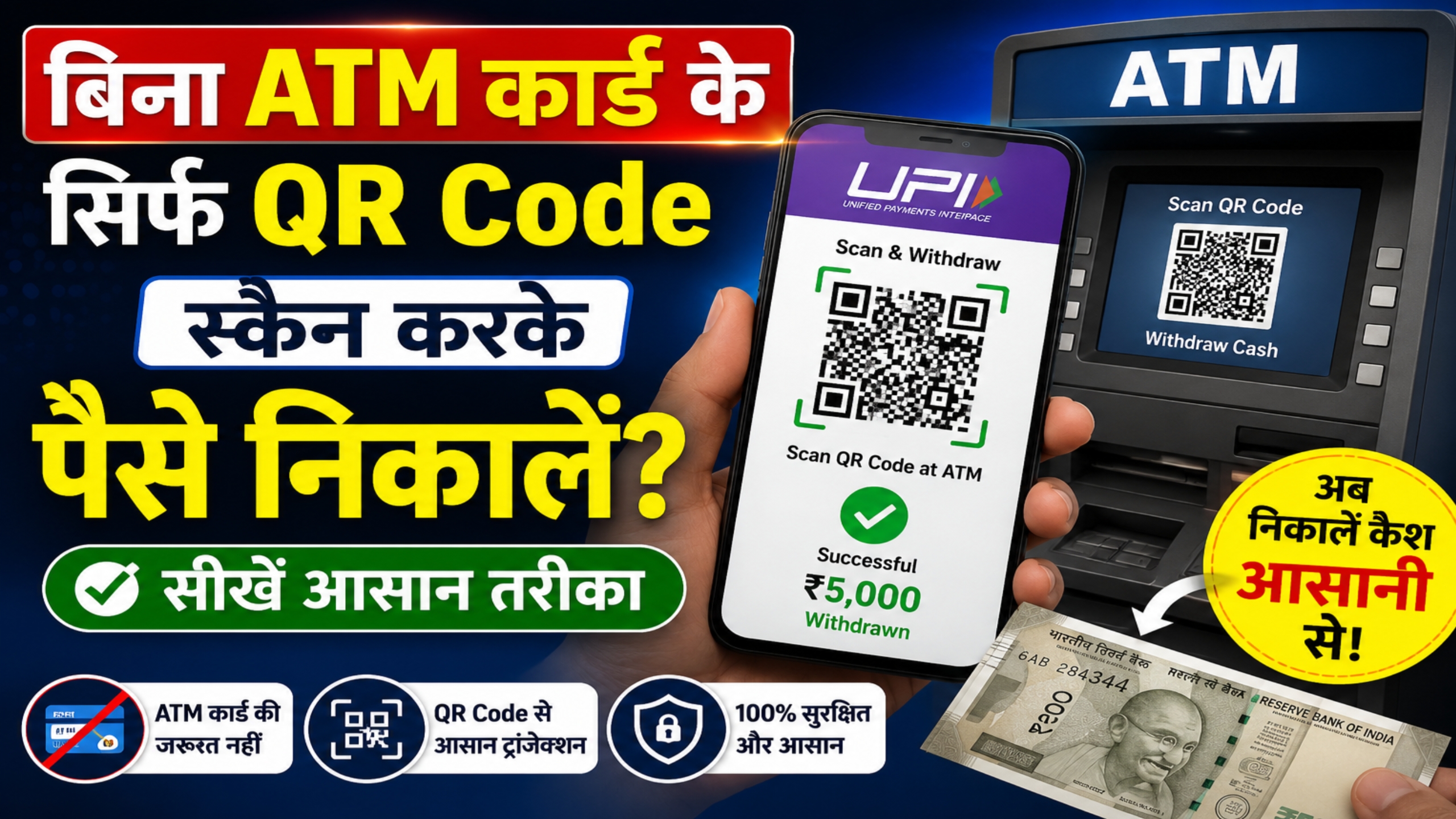 बिना ATM कार्ड के सिर्फ QR Code स्कैन करके पैसे कैसे निकालें? सीखें आसान तरीका
